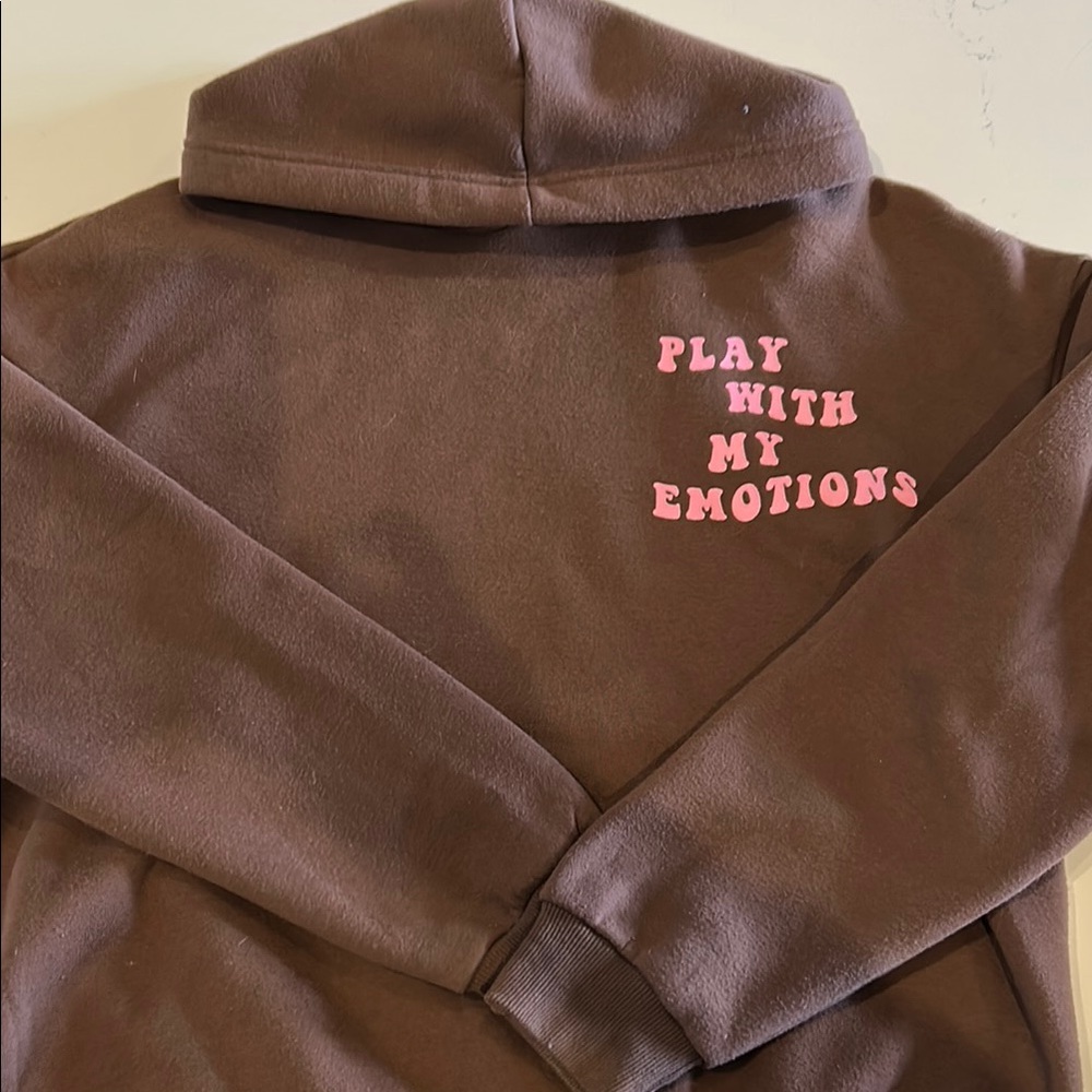 Edikted Brown and Pink Hoodie